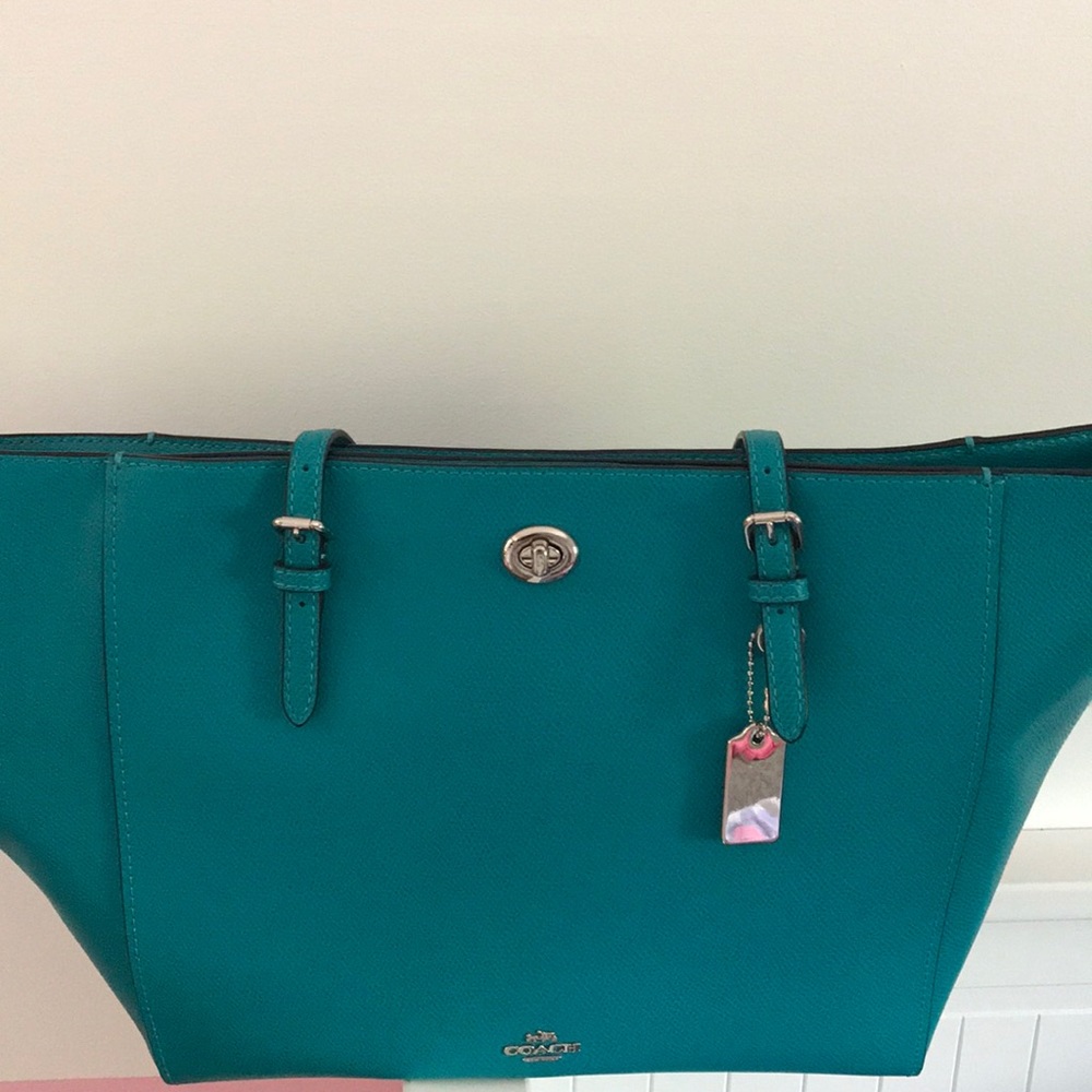 Teal Coach purse